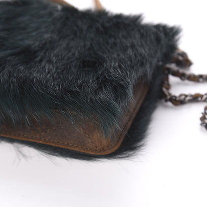 Chanel Goat Hair Wallet On Chain WOC Dark Green 10 of 10