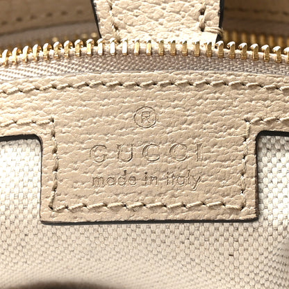 Gucci GG Supreme Monogram Textured Dollar Calfskin Web Small Jackie 1961 Hobo Beige Mystic White Oatmeal 6 of 11