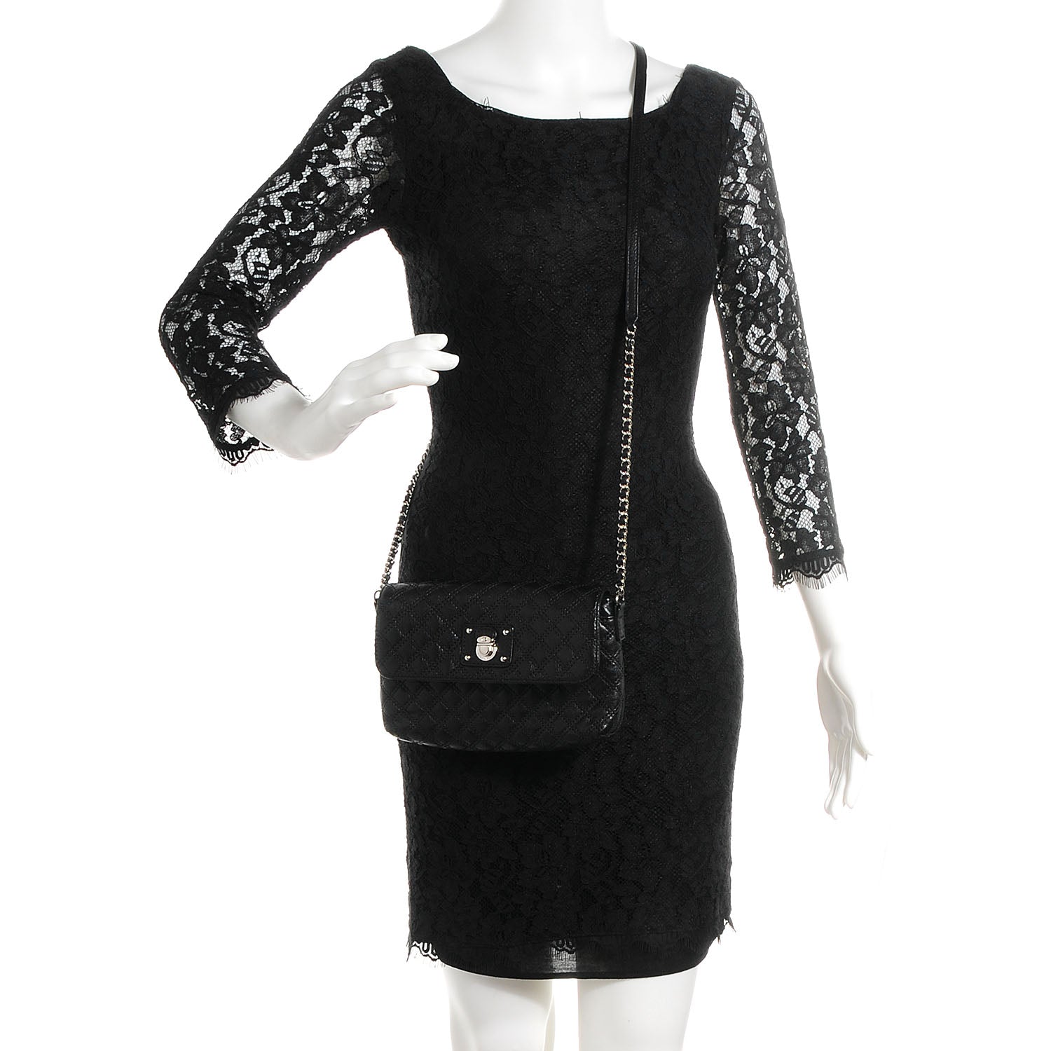 Marc Jacobs Quilted Lambskin Skinny Single Flap Black 2 of 9
