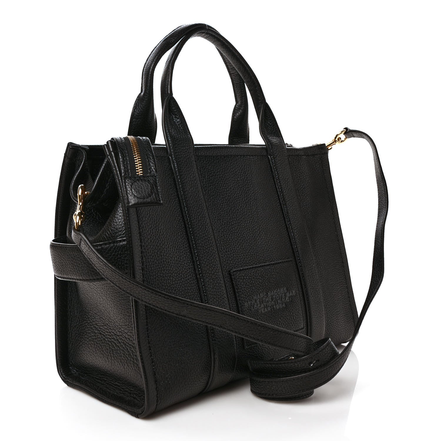 Marc Jacobs Grained Calfskin Medium The Tote Bag Black 3 of 9