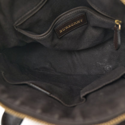 Burberry Haymarket Check Small Orchard Bowling Bag Chocolate 5 of 12