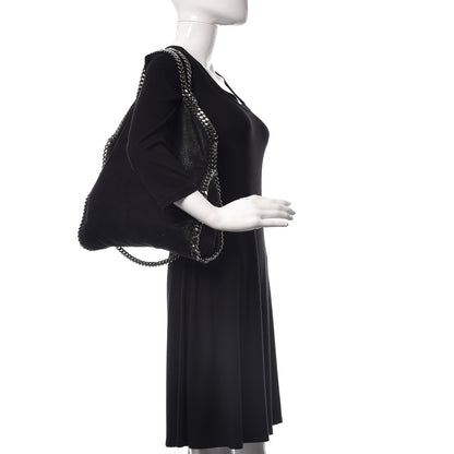 Stella McCartney Shaggy Deer Falabella Fold Over Tote Black 3 of 11