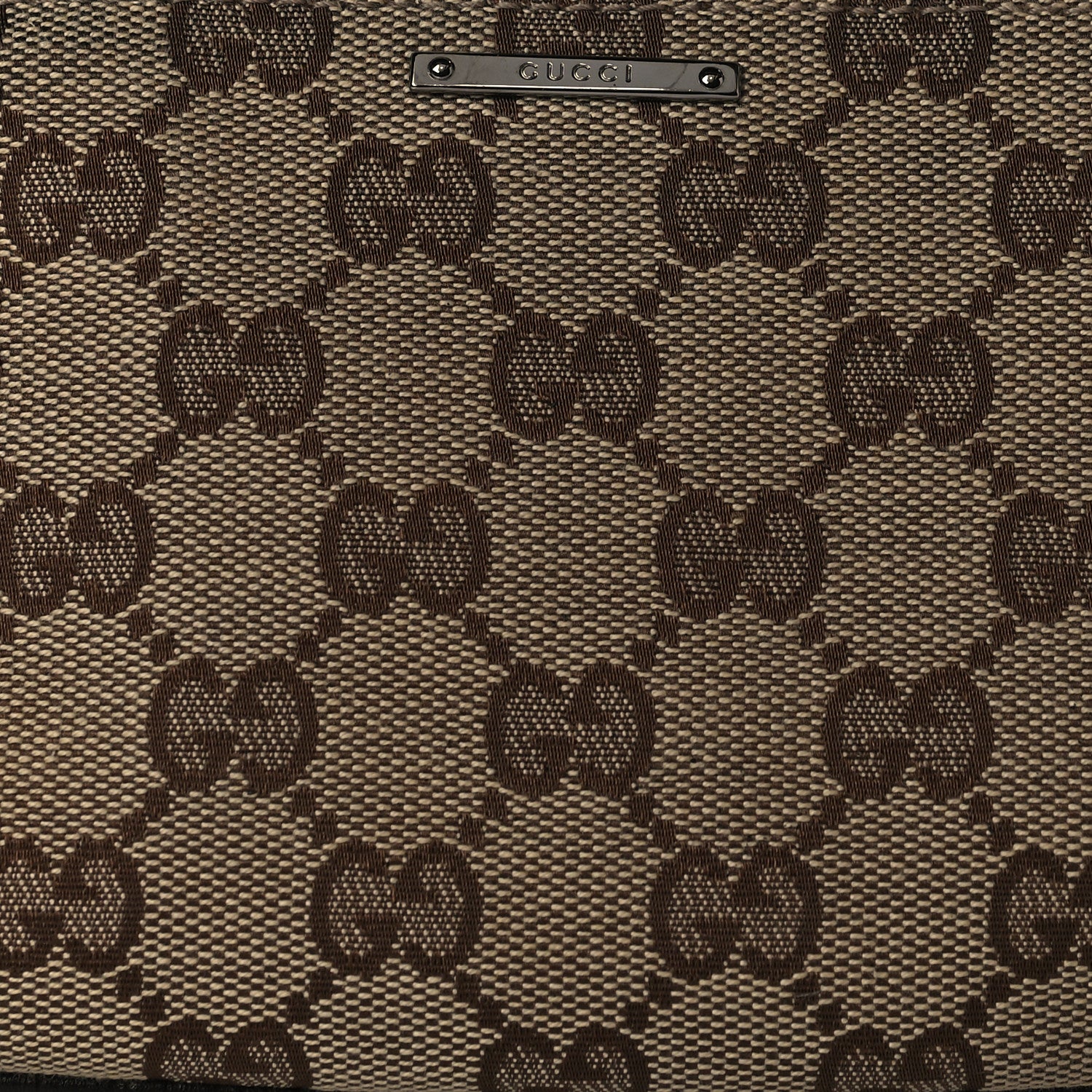 Gucci Monogram Web Boat Pochette Brown 8 of 10