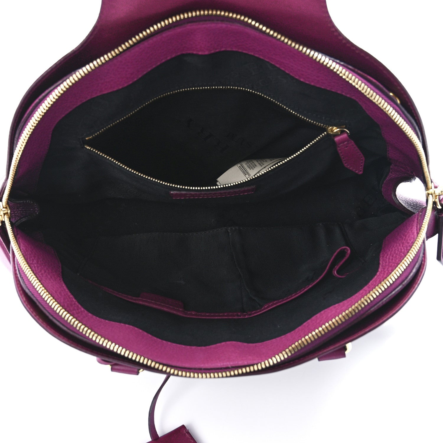 Burberry Calfskin Velvet Large Milverton Satchel Elderberry 5 of 11