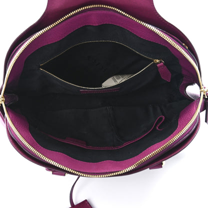 Burberry Calfskin Velvet Large Milverton Satchel Elderberry 5 of 11