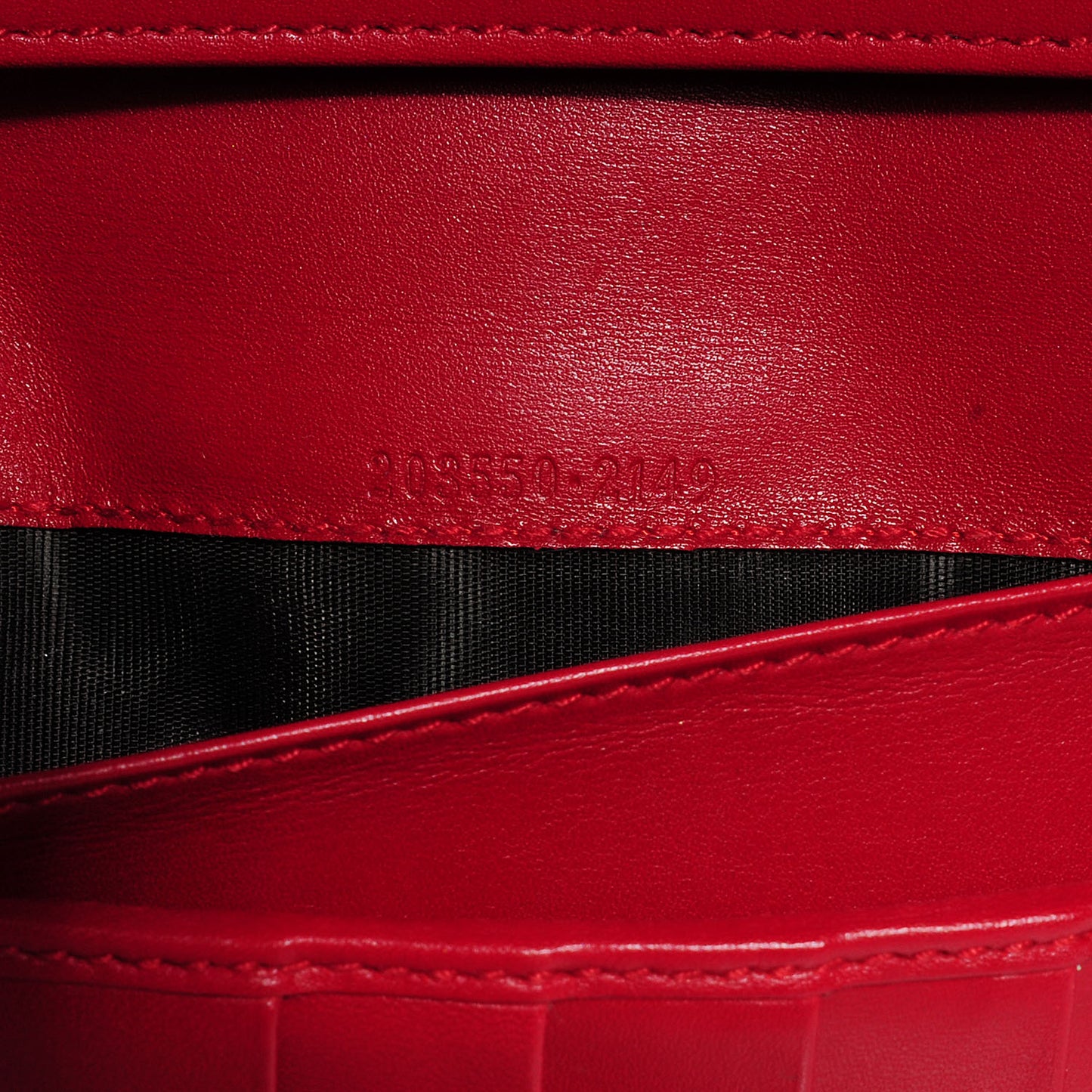 Patent Guccissima Heart Continental Wallet Red