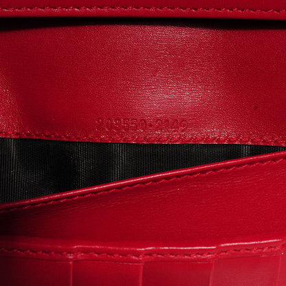Gucci Patent Guccissima Heart Continental Wallet Red 7 of 7