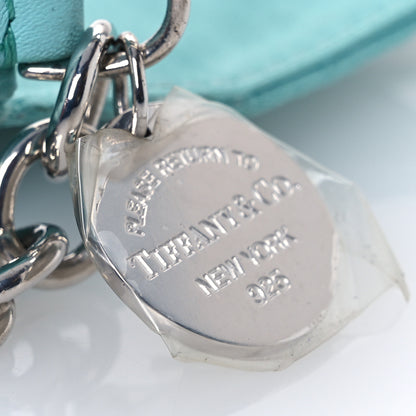 Fendi X TIFFANY Satin Silk Sterling Silver Nano Maxi Buckle Baguette Tiffany Blue 13 of 17