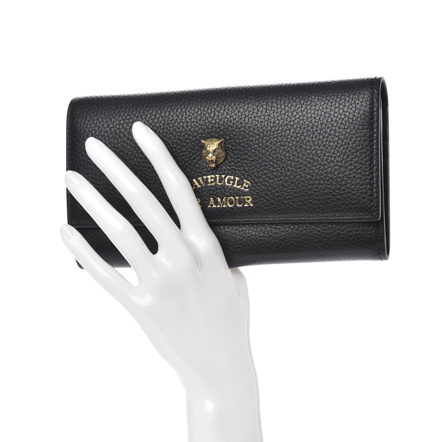 Calfskin Animalier Continental Wallet Black