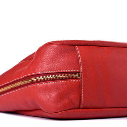 Prada Vitello Daino Side Zip Pocket Hobo Fuoco 7 of 9