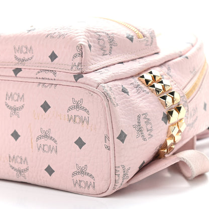 MCM Visetos Side Stud Mini Stark Backpack Pink 6 of 14