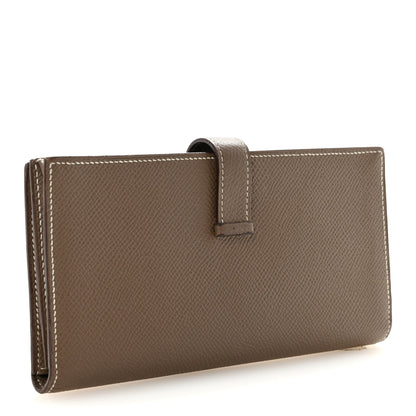 Hermes Epsom Bearn Gusset Wallet Etoupe 3 of 7