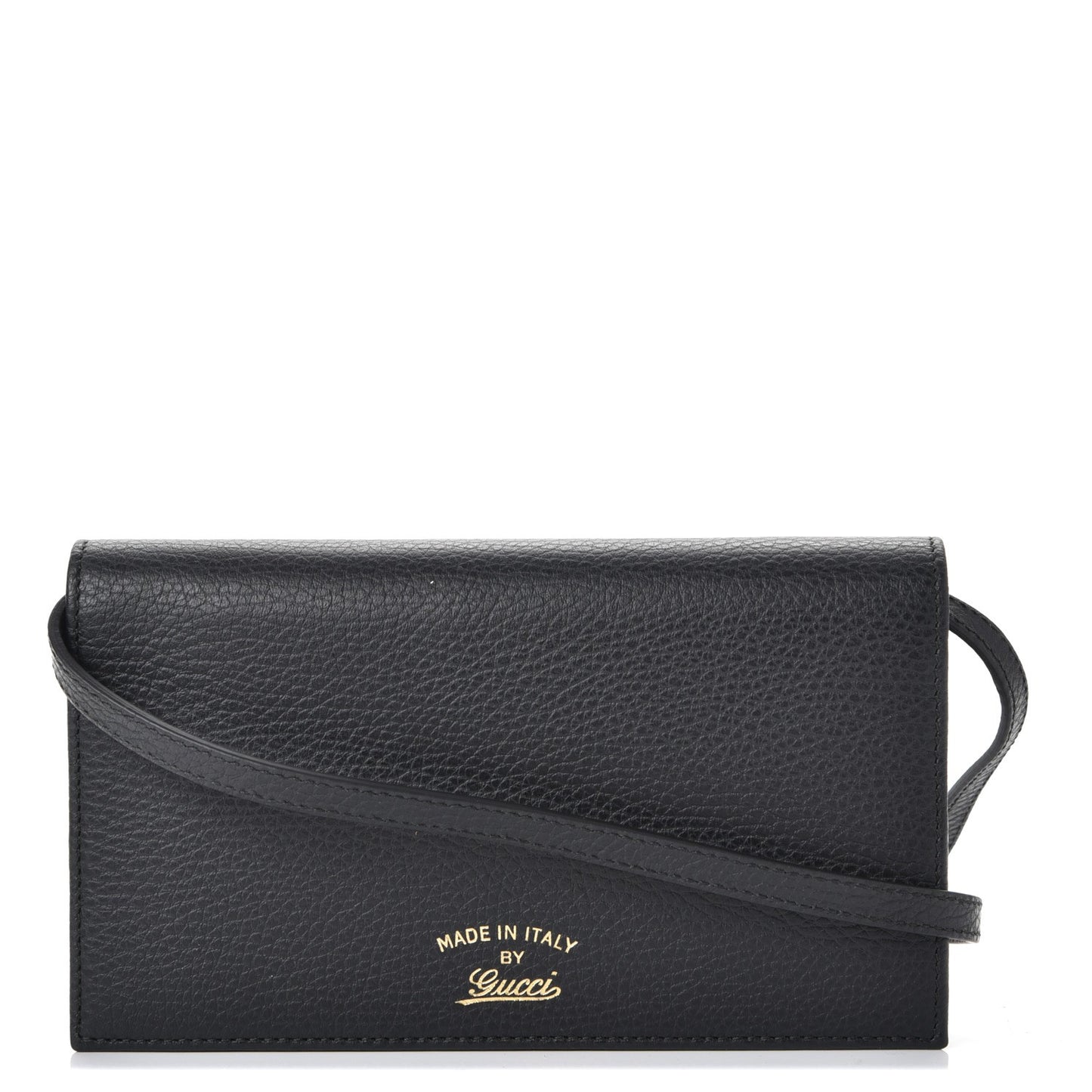 Dollar Calfskin Mini Swing Wallet Bag Black