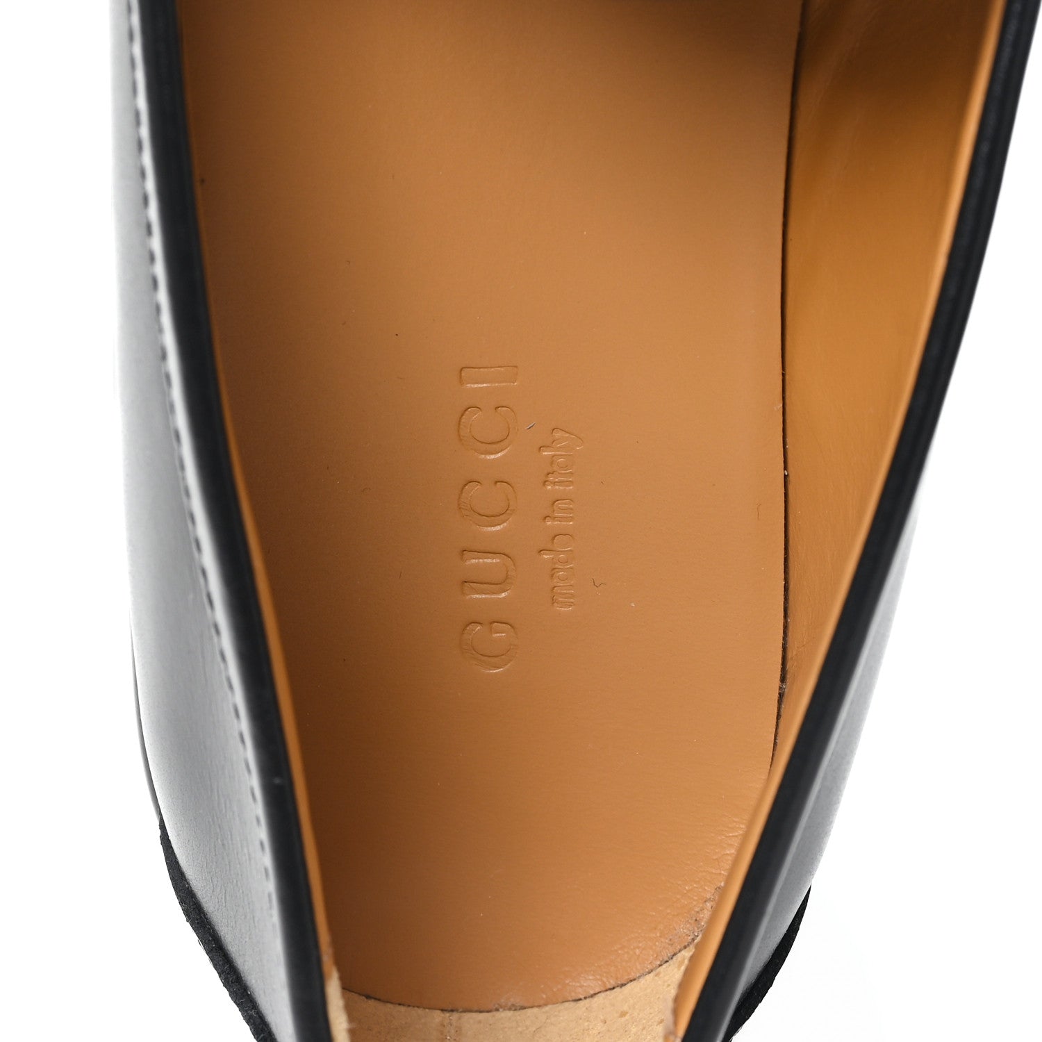 Gucci Kama Calfskin Horsebit Womens Wedge Platform Loafers 38 Black 8 of 10