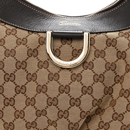 Gucci Monogram Large D Gold Hobo Dark Brown 8 of 12