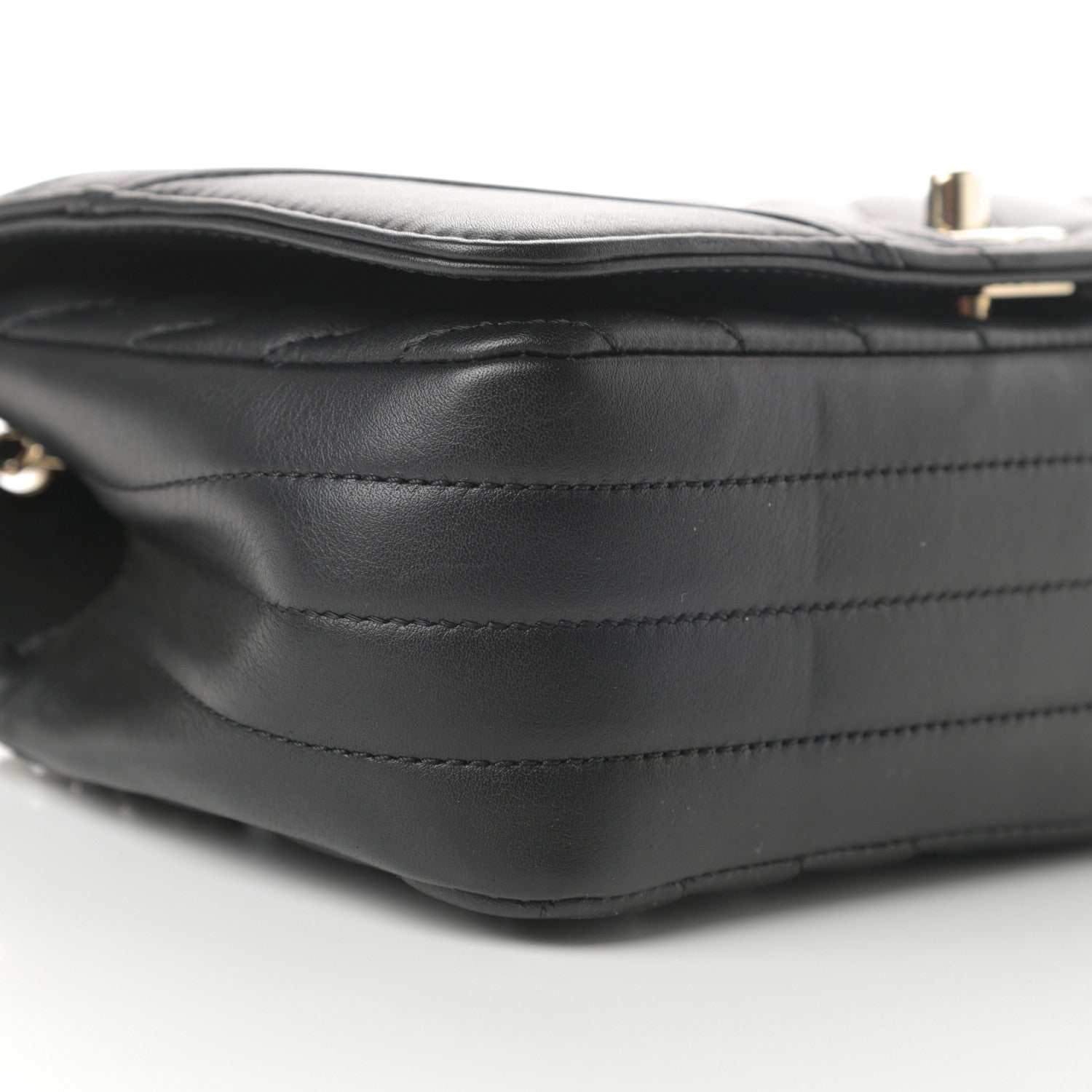 Chanel Calfskin Chevron Quilted Mini Statement Flap Black 9 of 13