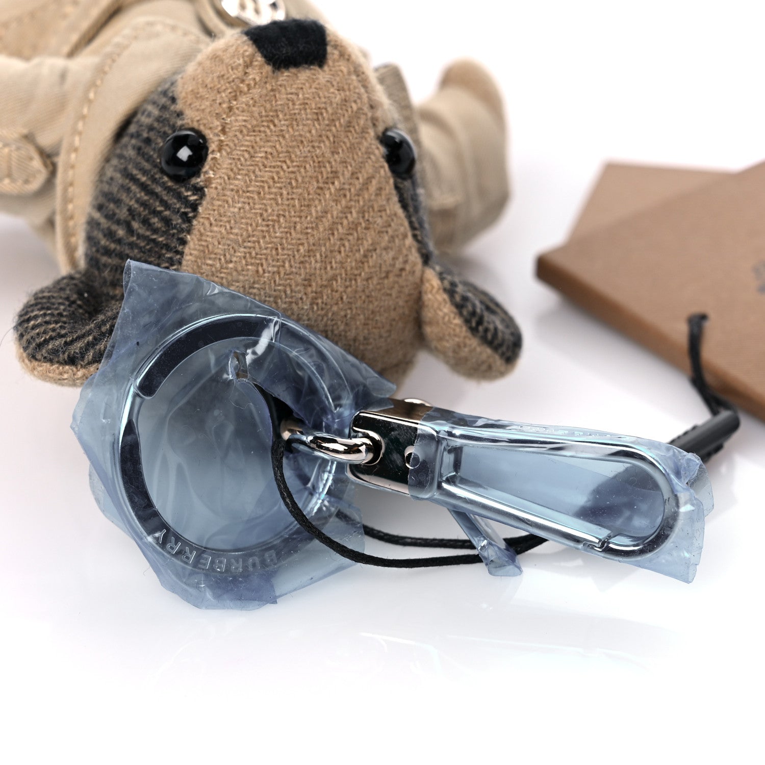 Burberry Cashmere Thomas Trench Teddy Bear Keychain Charm Camel 3 of 4