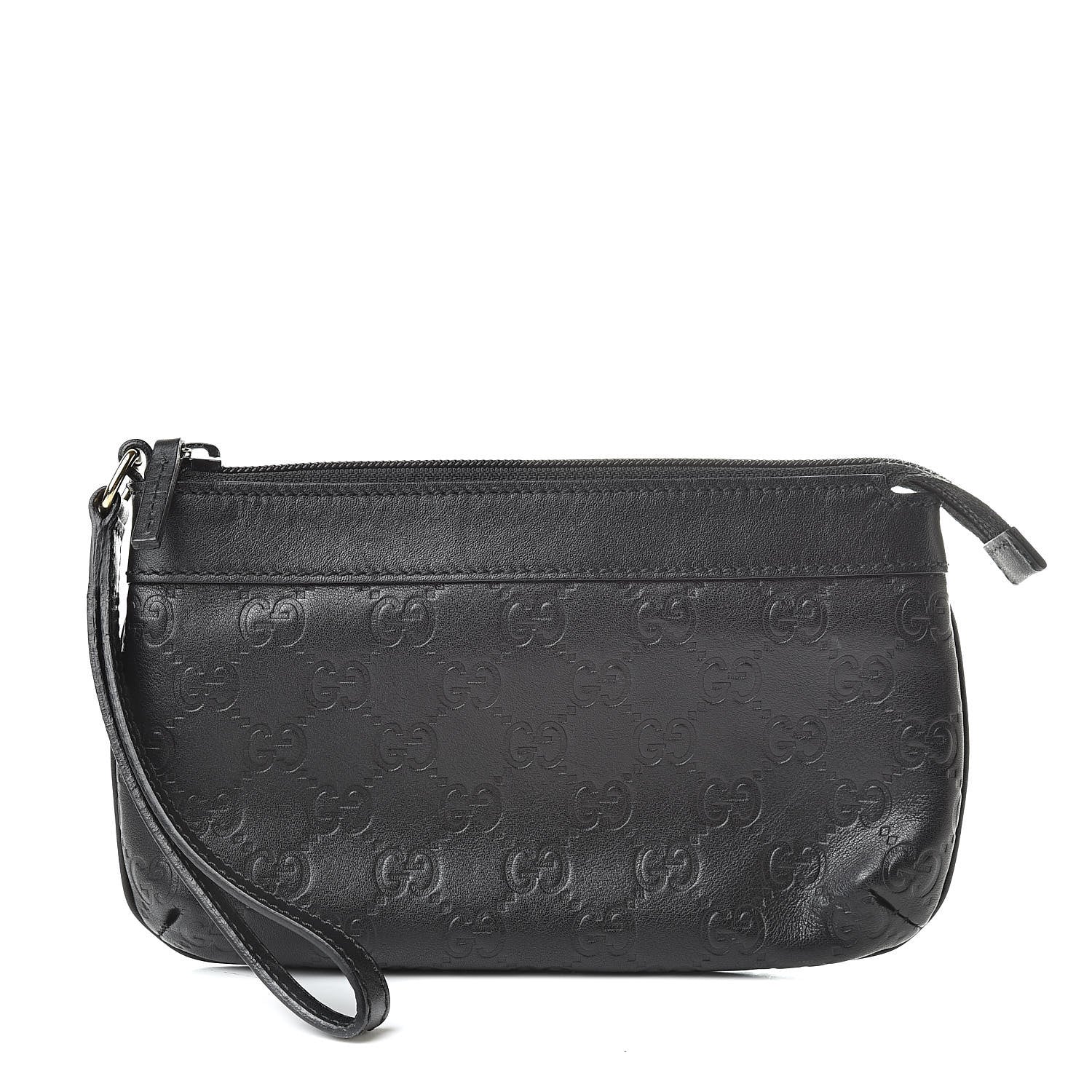 Gucci Guccissima Wristlet Black 1 of 9