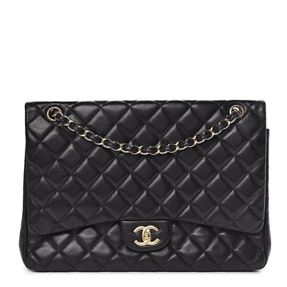 Chanel Lambskin Quilted Maxi Single Flap Black 1 of 13
