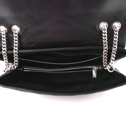 Saint Laurent Calfskin Y Quilted Monogram Large Loulou Chain Satchel Black 5 of 11