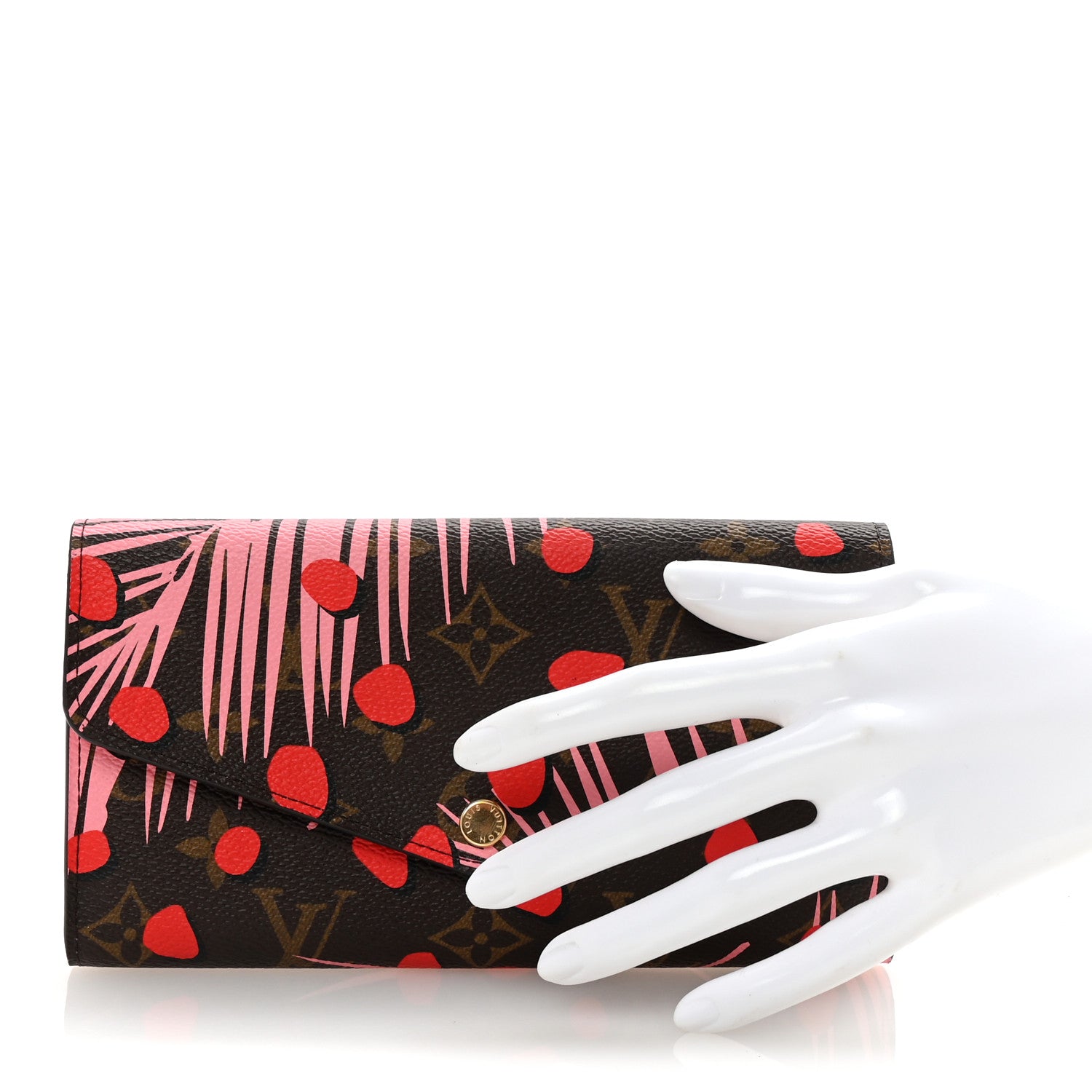 Louis Vuitton Monogram Jungle Dots Sarah Wallet Sugar Pink Poppy 2 of 7