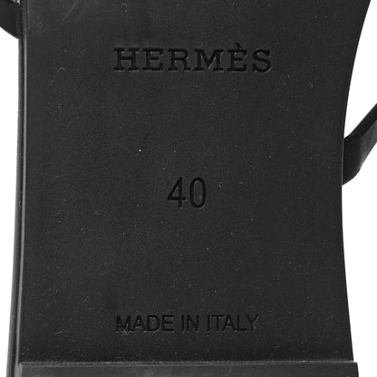 Hermes Rubber Chaine d'Ancre Rivage Sandals 40 Black 6 of 8