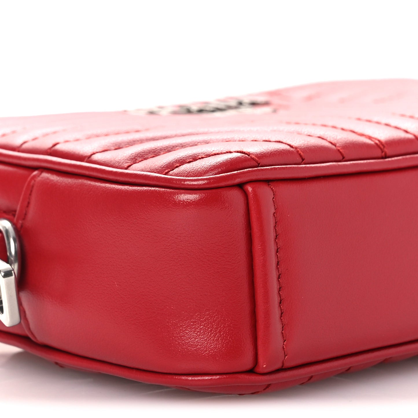 Soft Calfskin Diagramme Camera Bag Rosso