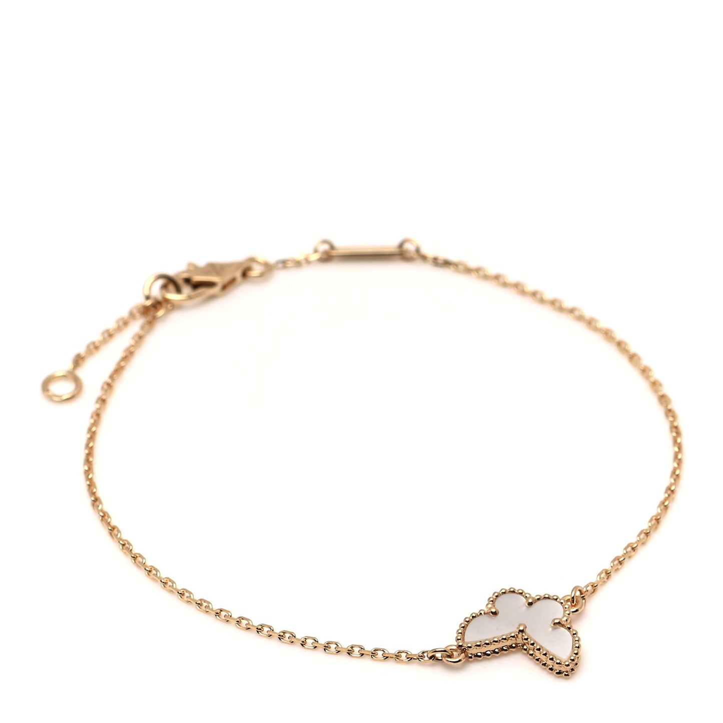 18K Yellow Gold Mother of Pearl Sweet Alhambra Butterfly Bracelet