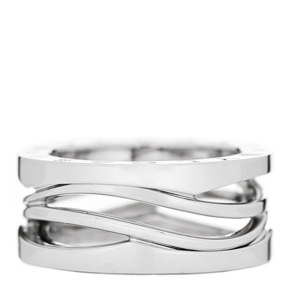 Bulgari 18K White Gold B.Zero1 Legend Three-Band Ring 53 6.25 1 of 7