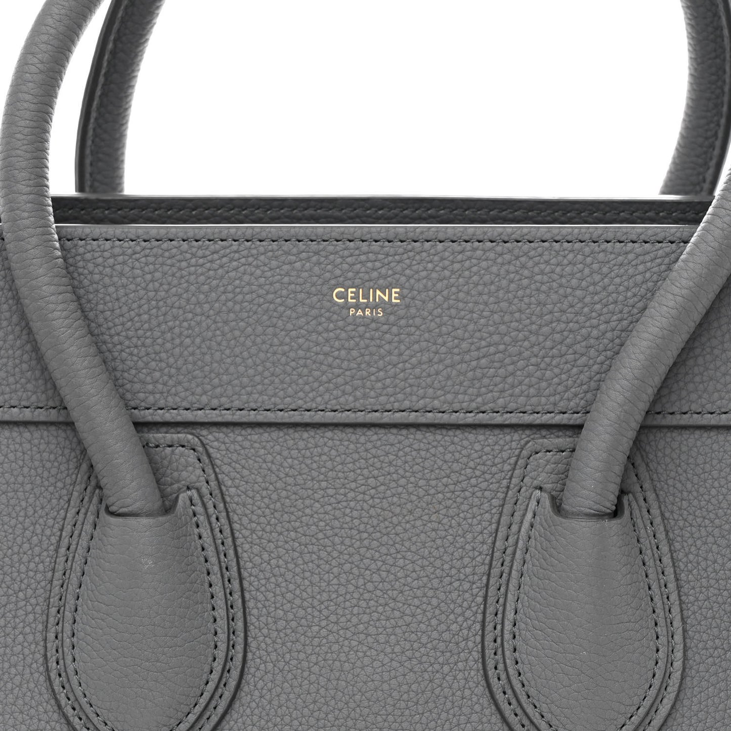 Baby Drummed Calfskin Micro Luggage Kohl
