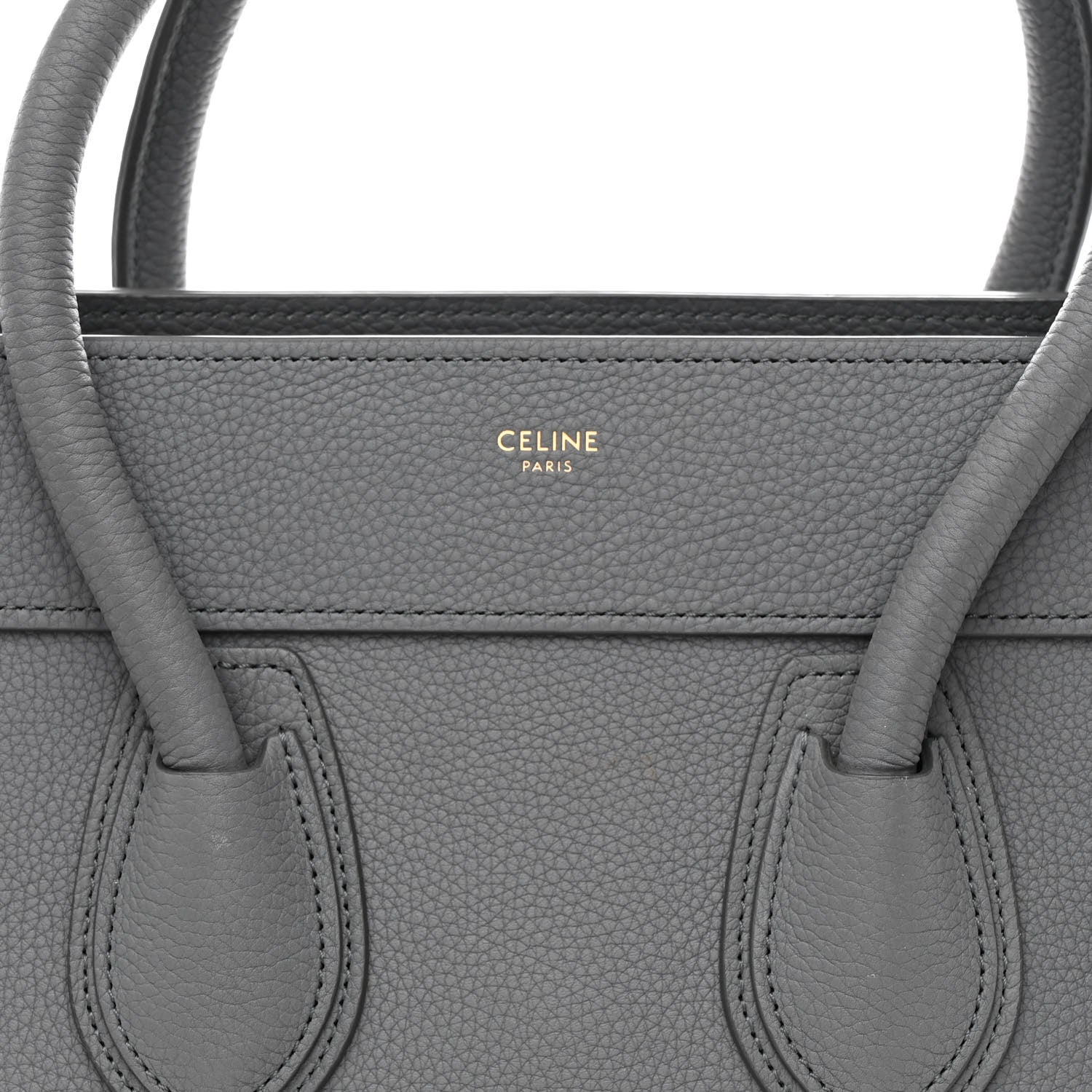 Celine Baby Drummed Calfskin Micro Luggage Kohl 9 of 11