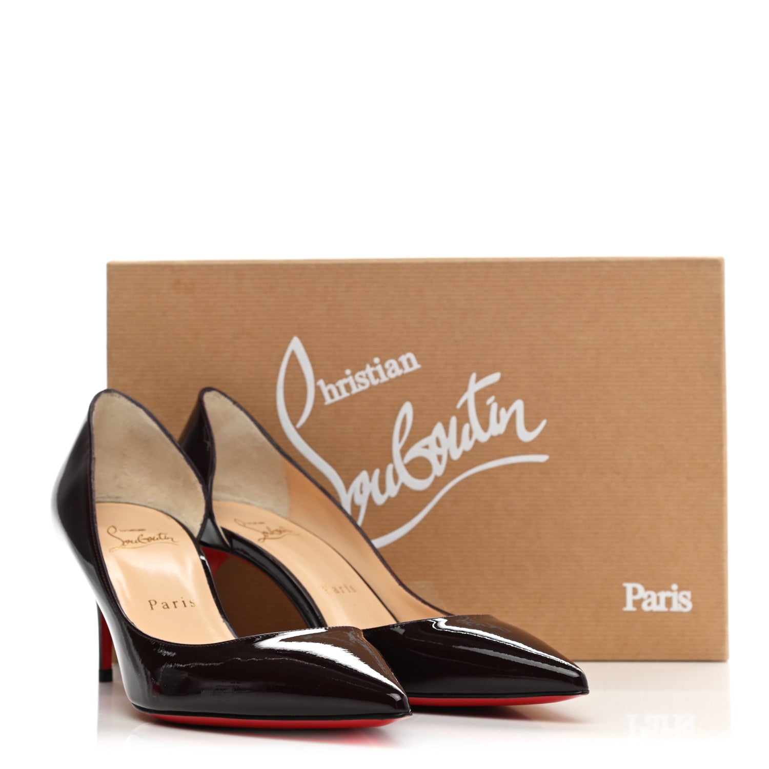 Christian Louboutin Patent Iriza 70 Pumps 37.5 Lie De Vin 14 of 14