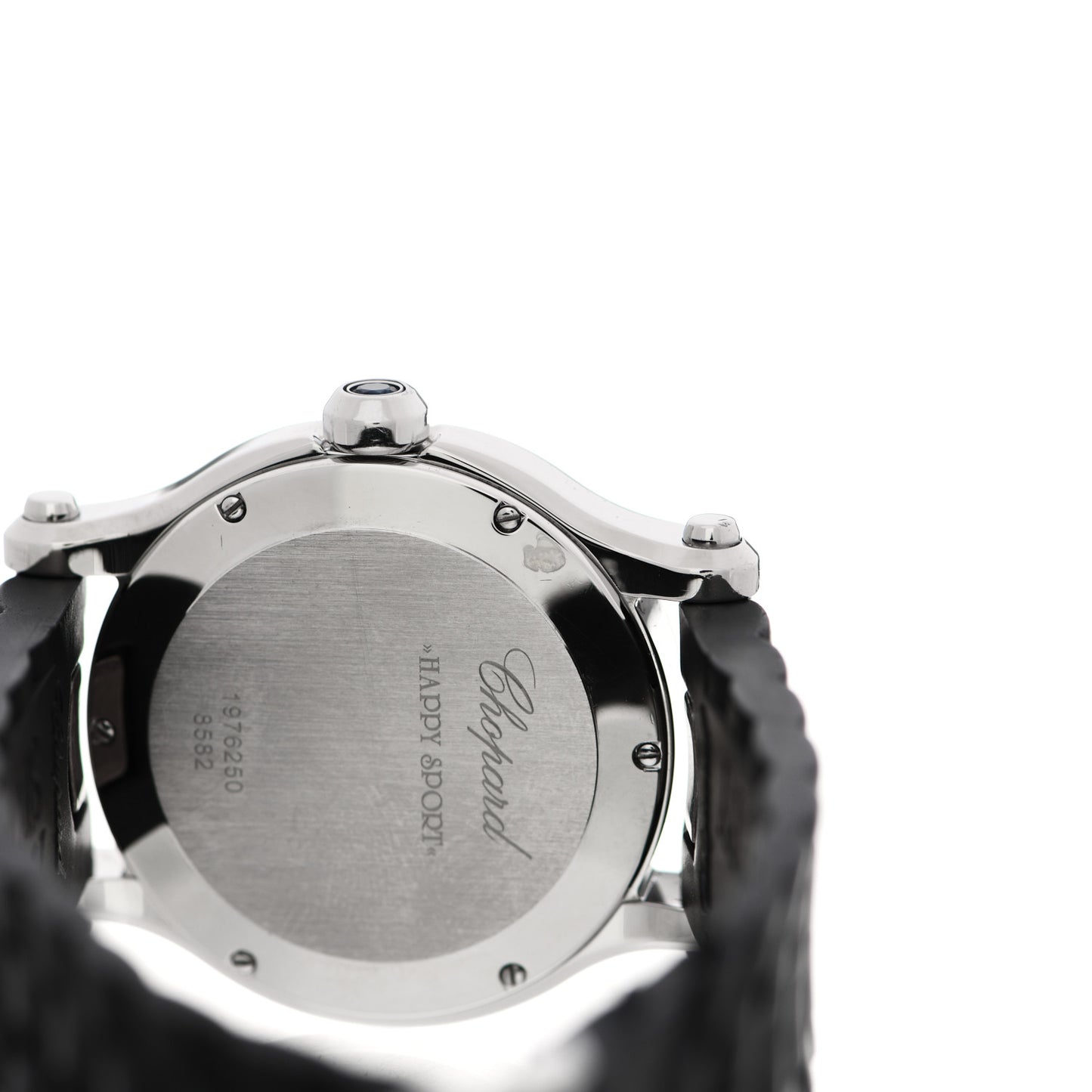 Stainless Steel Rubber 5 Diamond 36mm Happy Sport Quartz Watch