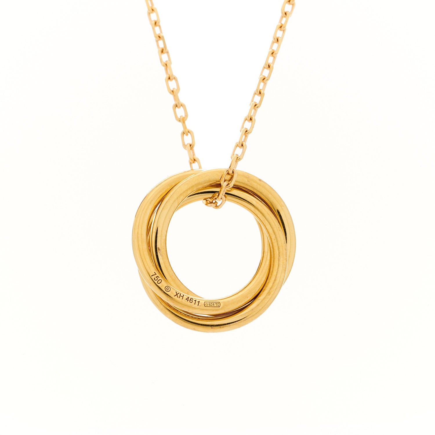 Cartier 18K Pink Gold Pink Sapphire Trinity Pendant Necklace 6 of 7