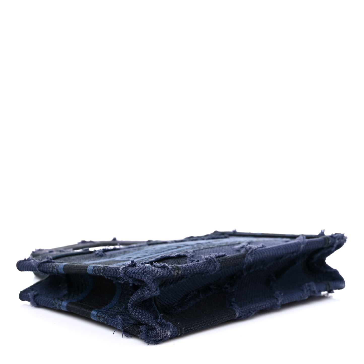 Canvas Embroidered Camouflage Mini Book Tote Blue