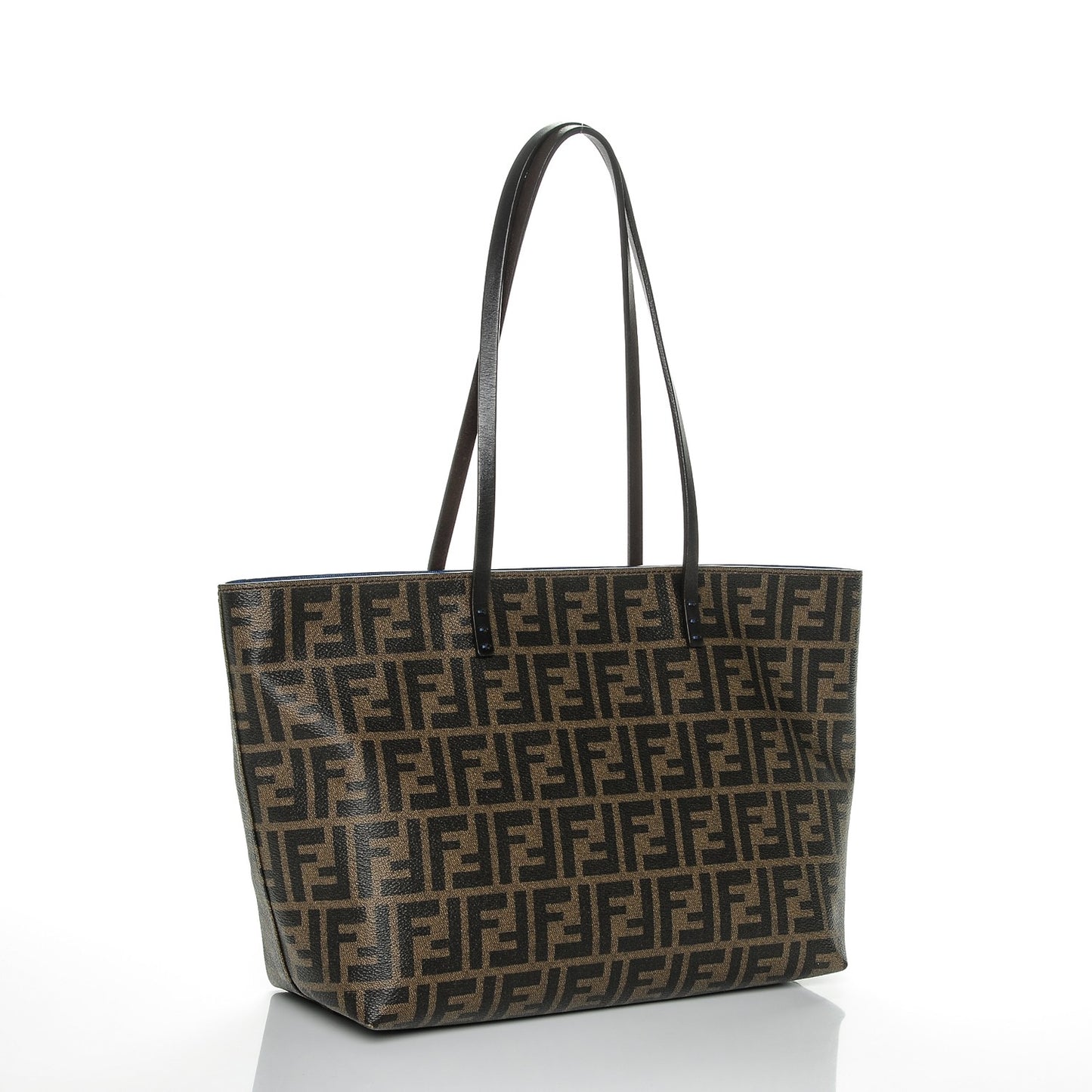 Zucca Spalmati Small Roll Tote Tobacco Blue