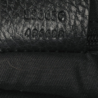 Gucci Pebbled Calfskin Medium Bamboo Bar Tote Black 7 of 7
