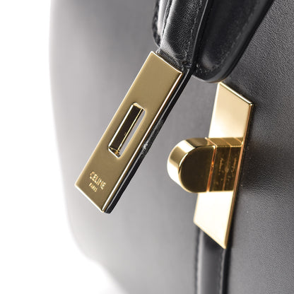 Celine Satinated Calfskin Medium 16 Top Handle Bag Black 13 of 13