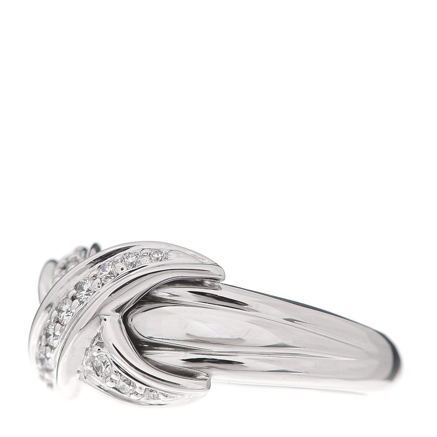18K White Gold Diamond Signature X Ring 49 4.75