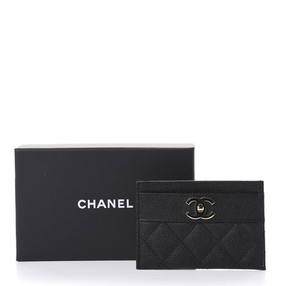Chanel Caviar Quilted Vintage Mademoiselle Card Holder Black 9 of 9