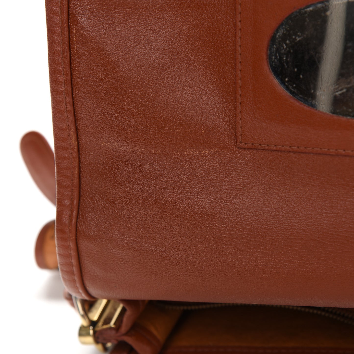 Visetos Small Flap Shoulder Bag Cognac