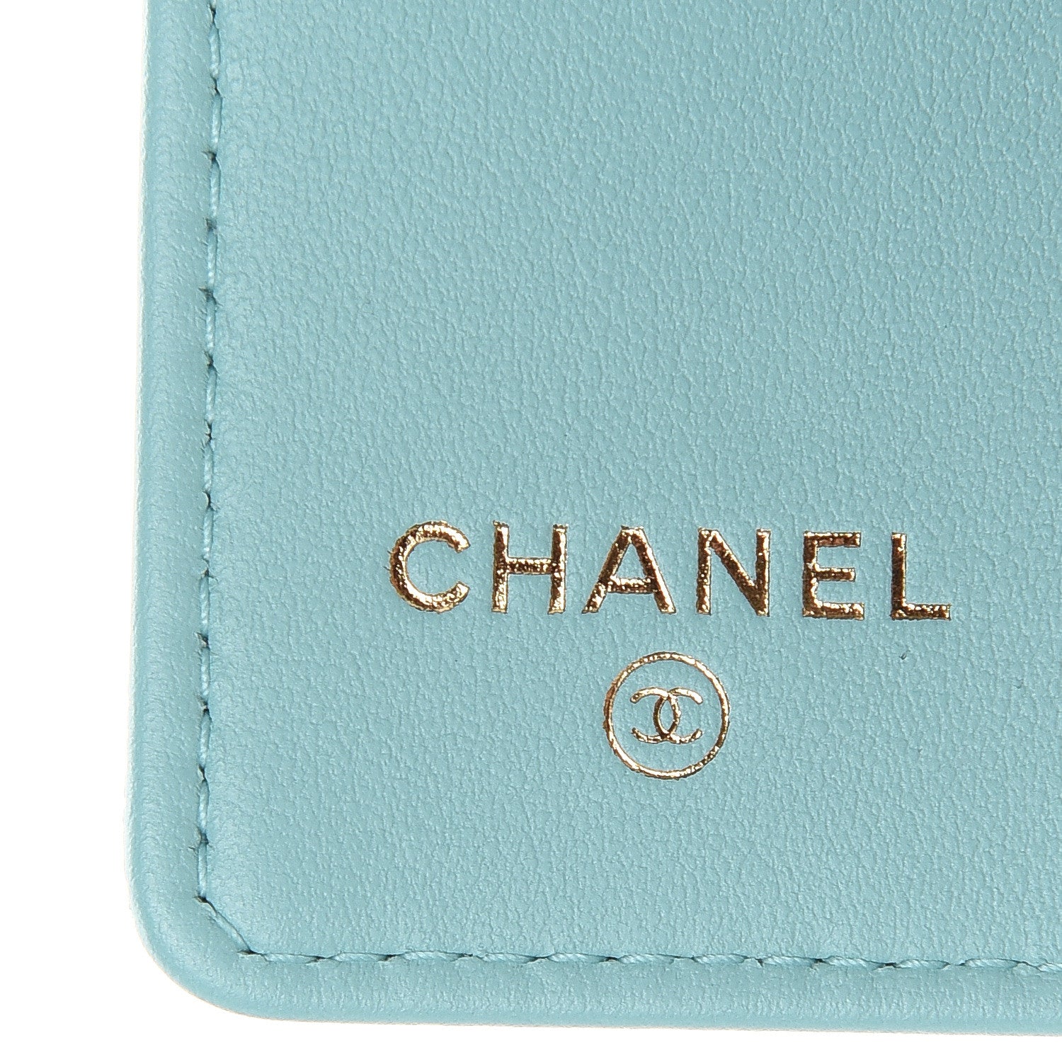 Chanel Iridescent Caviar Quilted Classic 4 Key Holder Wallet Light Blue 6 of 8