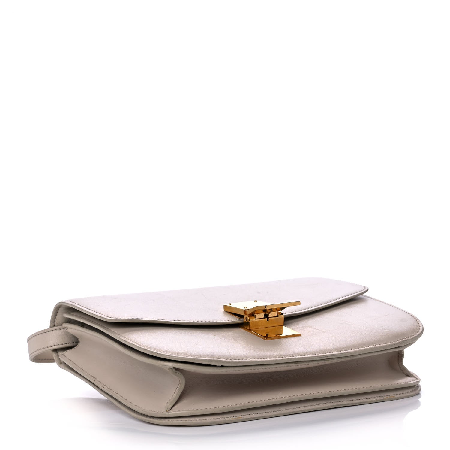 Celine Calfskin Medium Classic Box Flap Bag Clay 4 of 14