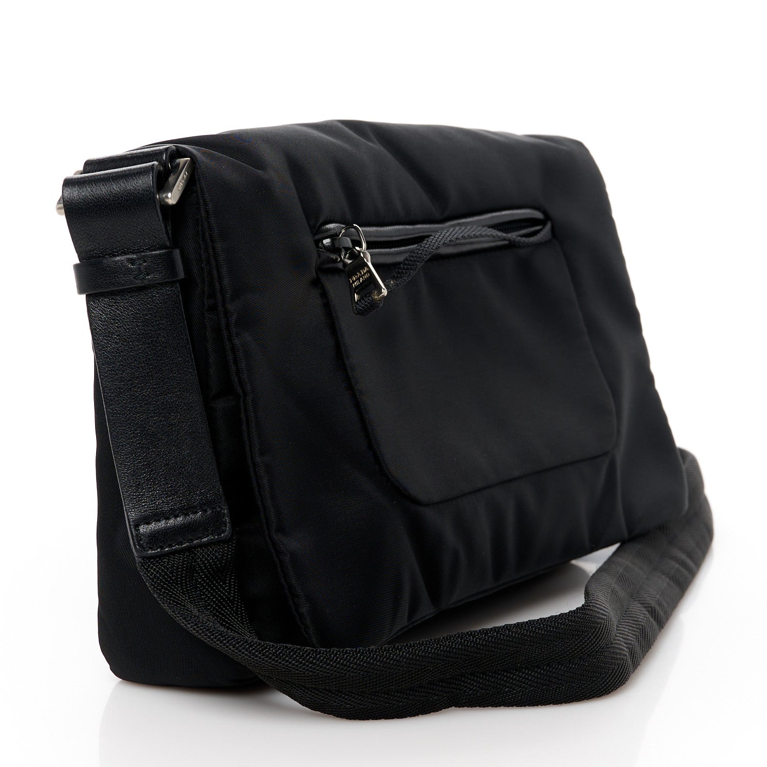 Prada Tessuto Nylon Shoulder Bag Black 3 of 13
