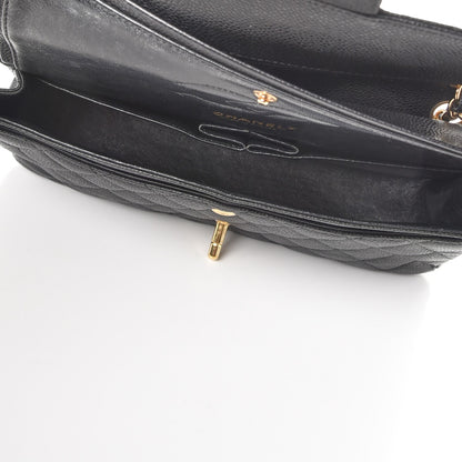 Chanel Caviar Quilted Medium Double Flap Black 6 of 10