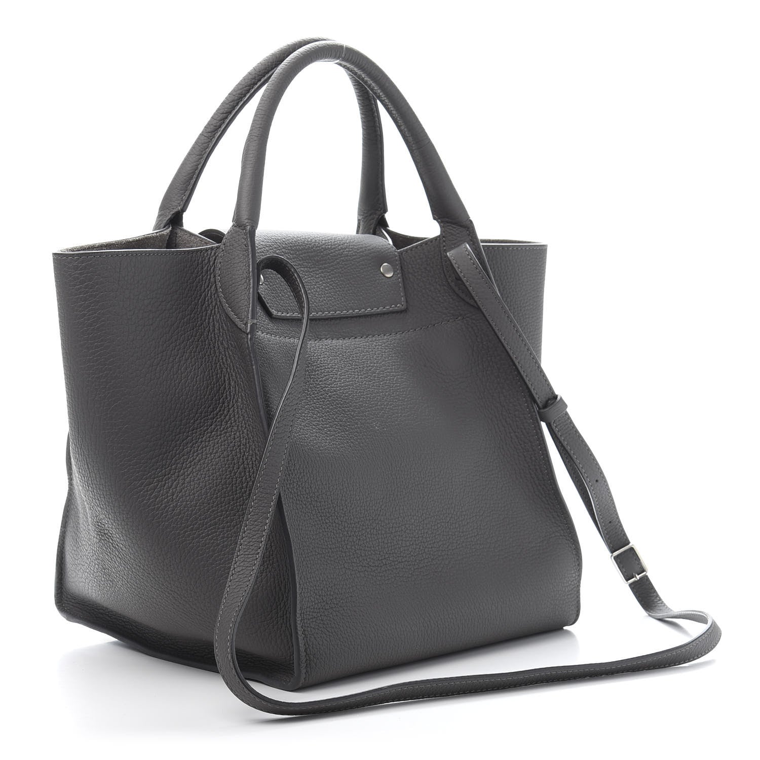 Celine Supple Grained Calfskin Long Strap Small Big Bag Gray 4 of 12