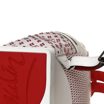 Christian Louboutin Calfskin Embroidered Explorafunk Backpack White 10 of 14