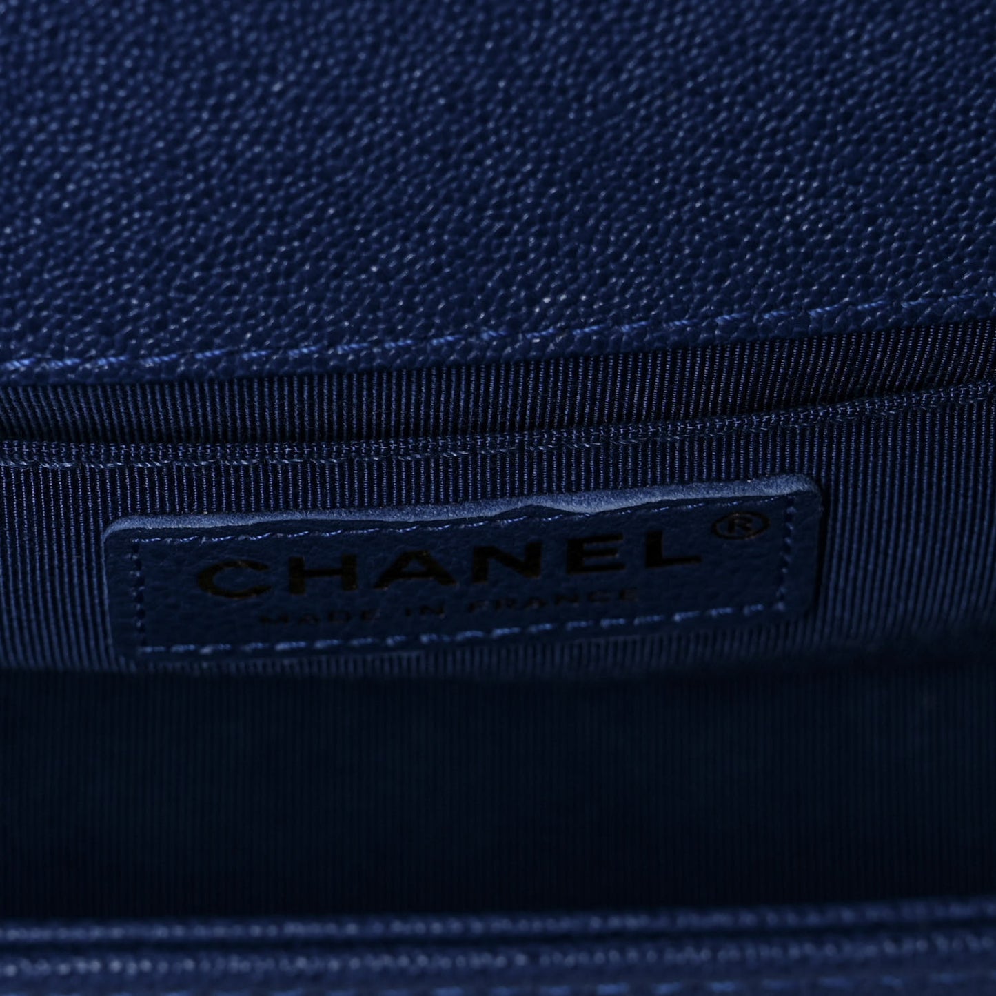 Caviar Quilted Small Boy Flap Blue