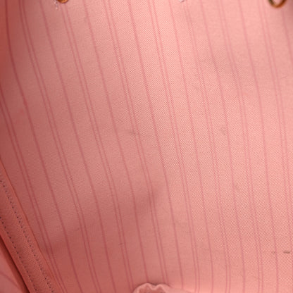 Louis Vuitton Damier Ebene Neo Neverfull MM Rose Ballerine 10 of 12