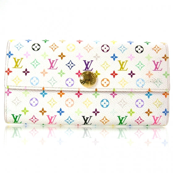Louis Vuitton Monogram Multicolor Sarah Wallet White 1 of 10
